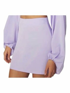 NWT! WeWoreWhat SATIN CHARMEUSE HEATHER PURPLE MINI SLIP SKIRT. Size XS.